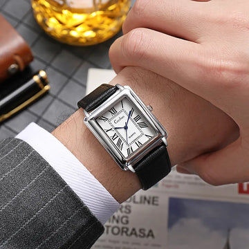 Nouvelle montre de luxe pour homme de forme rectangulaire